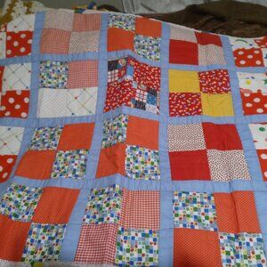 hand made raggedy Ann and Andy quilt